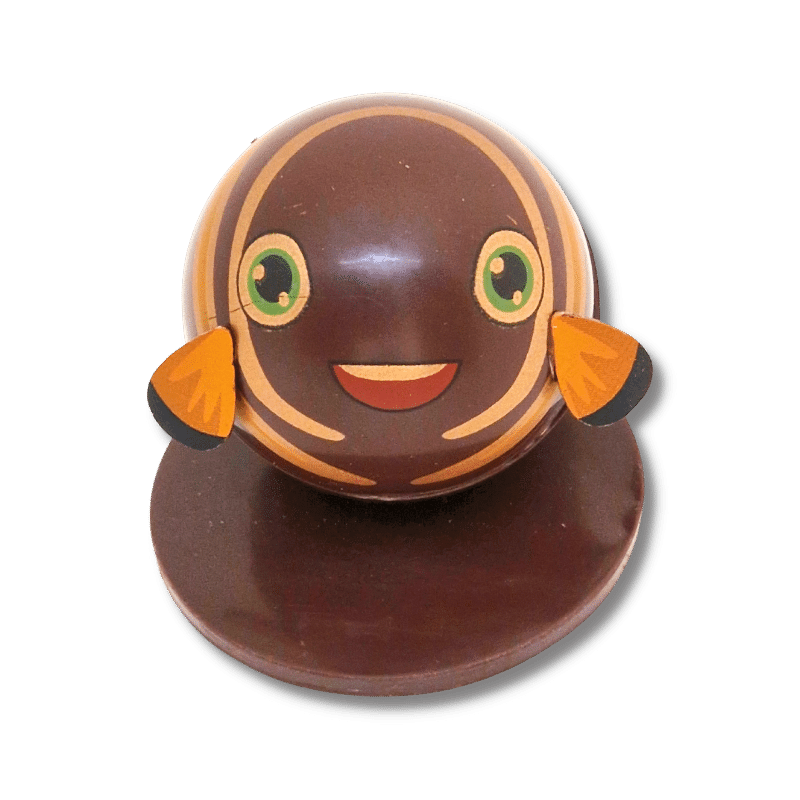 Poisson clown "Bubulle"- Chocolat noir