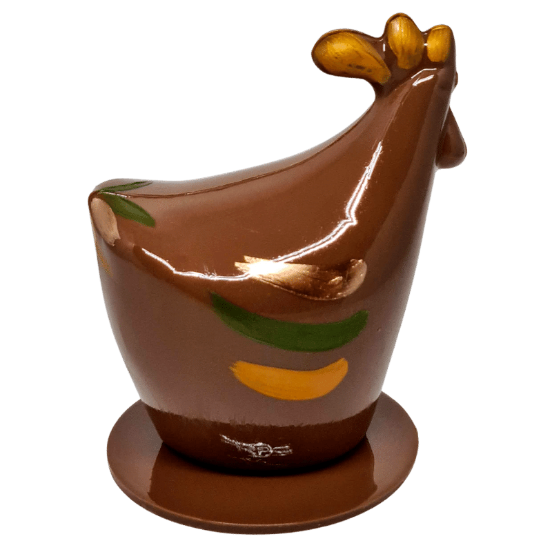 Poule design T2 chocolat au lait